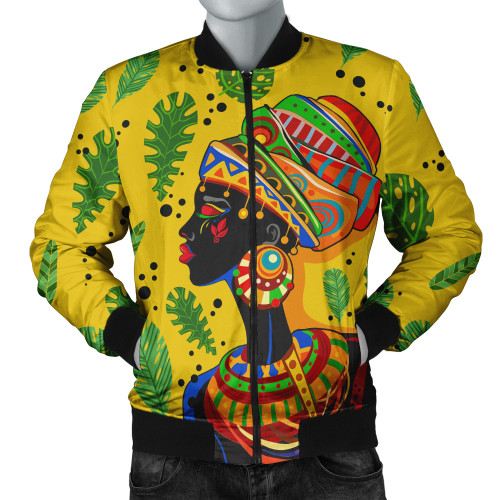 Black Identity Bomber Jacket African Art Women
