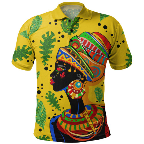 Black Identity Polo Shirt African Art Women