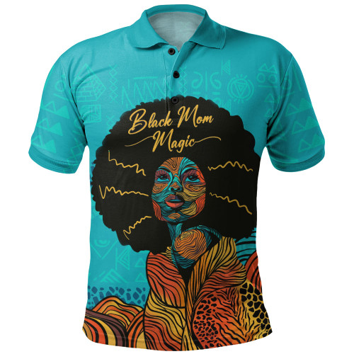 Black Identity Polo Shirt Black Mom Magic