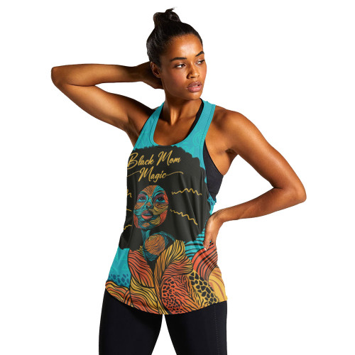 Black Identity Women Tank Black Mom Magic
