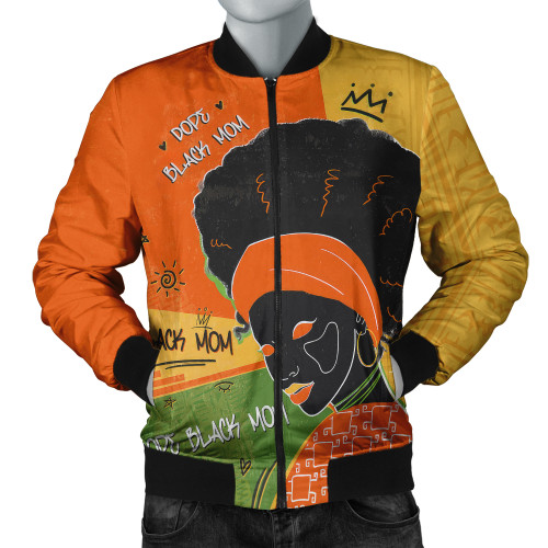 Black Identity Bomber Jacket Dope Black Mom Grafiti Style