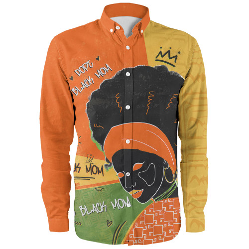 Black Identity Long Sleeve Shirt Dope Black Mom Grafiti Style