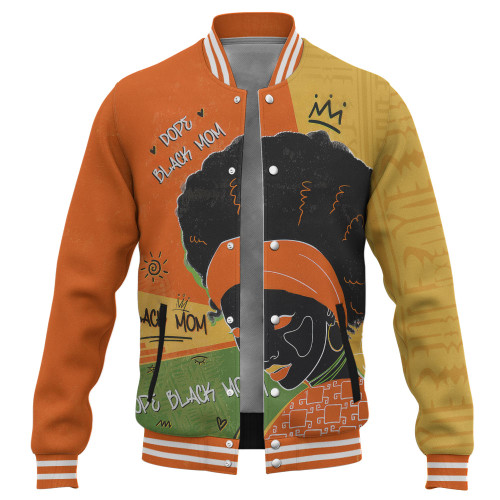 Black Identity Baseball Jacket Dope Black Mom Grafiti Style