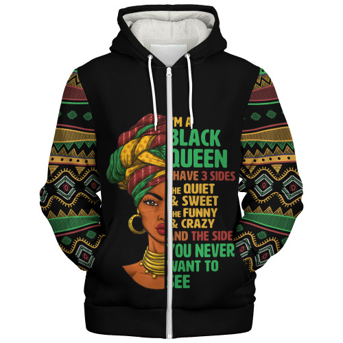 Black Identity Sherpa Hoodie Three Sides Of Me Premium