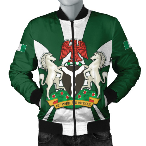 Nigeria Bomber Jacket Coat Of Arms Royal Style