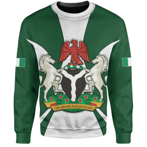 Nigeria Sweatshirt Coat Of Arms Royal Style