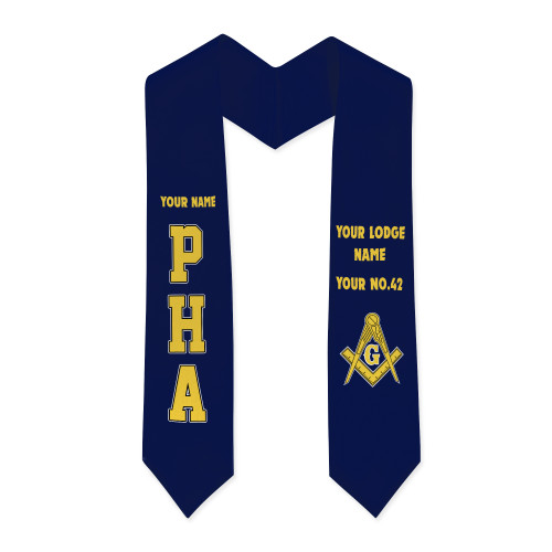 Prince Hall Freemasonry Graduation Stole Custom PHA