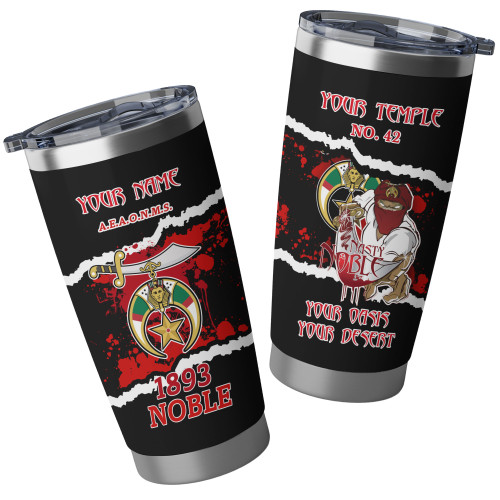 Prince Hall Shriners Tumbler Custom Noble Nasty 1893 Brush Style