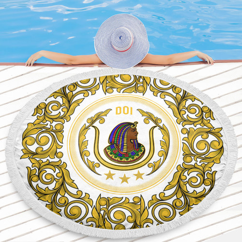 Prince Hall Shriners Beach Blanket DOI Royal Floral Frame