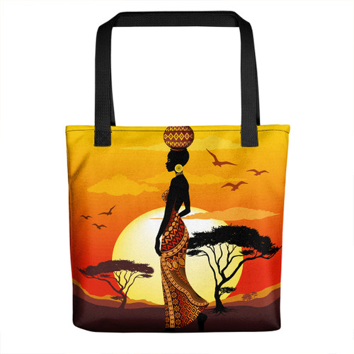 Black Identity Tote Bag African Beautiful Wax Traditional