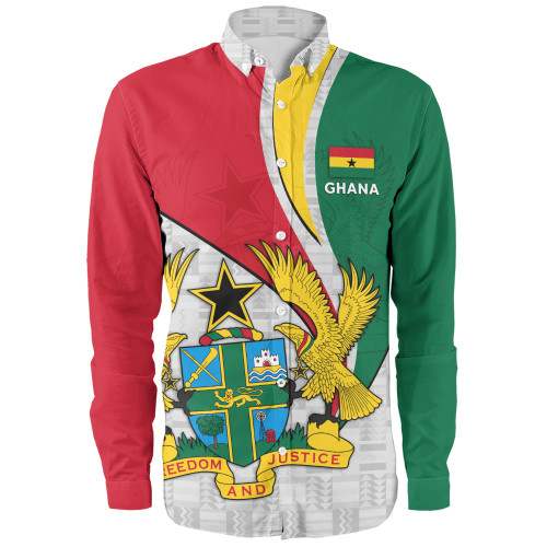 Ghana Long Sleeve Shirt Black Star National Pride Heritage Design