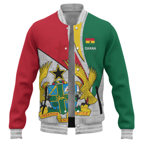 Ghana Baseball Jacket Black Star National Pride Heritage Design