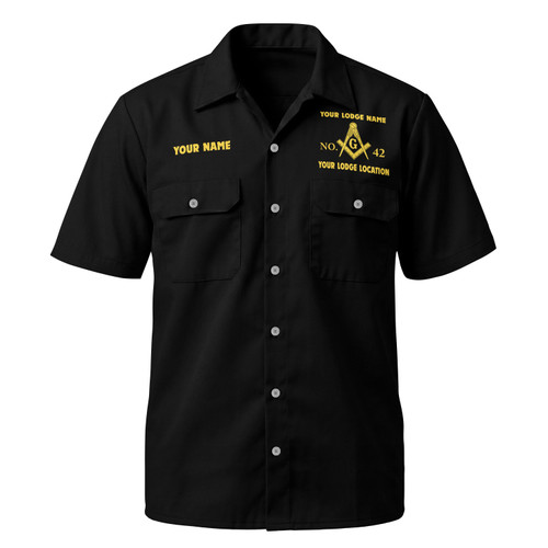 Prince Hall Freemasonry Walking Shirt Custom Mason Square & Compass Lodge Style