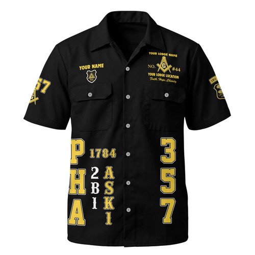 Prince Hall Freemasonry Walking Shirt Custom Mason PHA 357 Lodge Style
