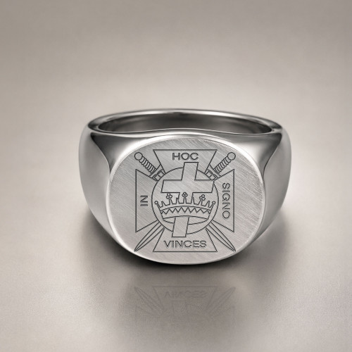 Prince Hall York Rite Engraved Rings Line Art Style