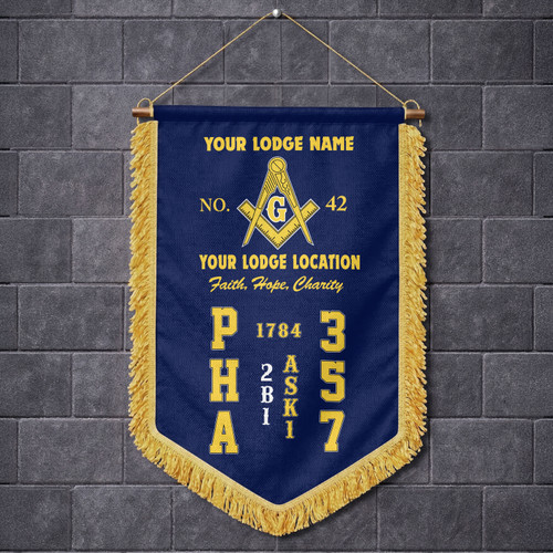 Prince Hall Freemasonry Wall Hanging Banner Custom Lodge PHA