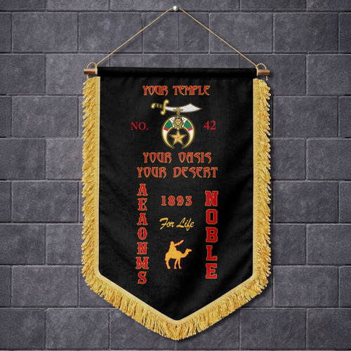 Prince Hall Shriners Wall Hanging Banner Custom Nobles 1893 Of The Mystic Shrine Original Style