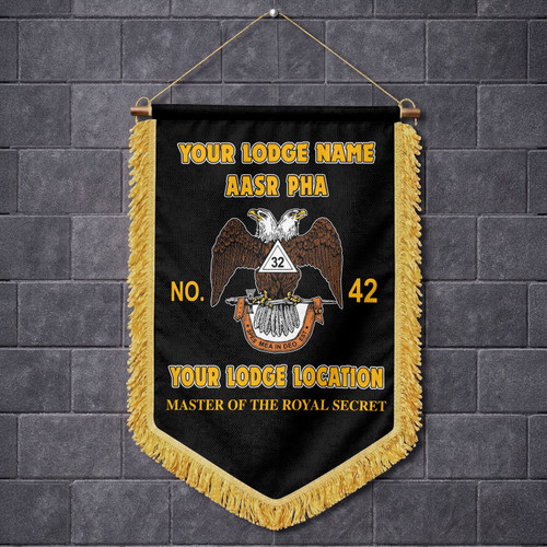 Prince Hall Scottish Rite Wall Hanging Banner Custom AASR PHA 32nd Degrees Classic Style