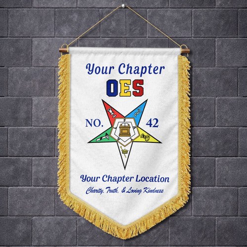 Order of the Eastern Star Wall Hanging Banner Custom Masonic OES F.A.T.A.L.