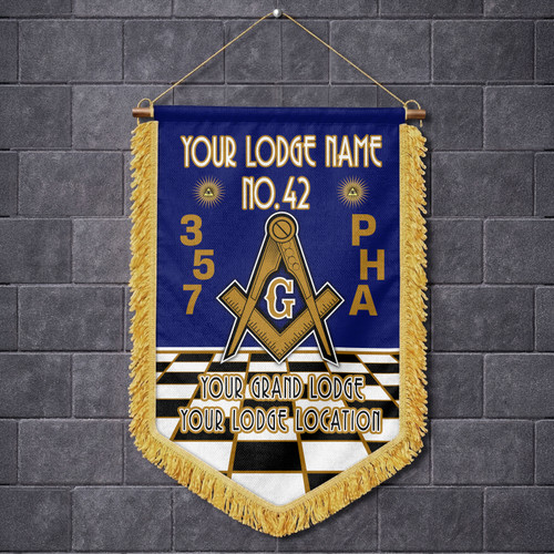 Prince Hall Freemasonry Wall Hanging Banner Custom  Lodge Masonic Style