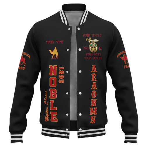 Prince Hall Shriners Baseball Jacket Custom Noble Journey Style