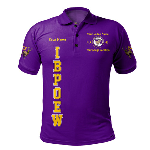 IBPOEW Polo Shirt Custom Elks Of The World Classic Style Purple