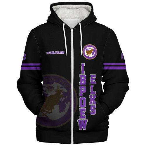 IBPOEW Sherpa Hoodie Custom Lodge Simple Style