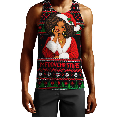 Black Culture & Pride Tank Top Black Girl Magic Pointing Finger Ugly Christmas Style