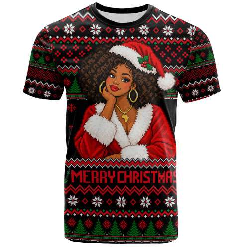 Black Culture & Pride T-Shirt Black Girl Magic Pointing Finger Ugly Christmas Style