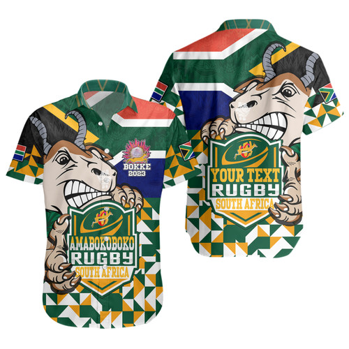 South Africa Short Sleeve Shirt Custom SA Rugby Springboks Pride 2023 Hexagon Jersey