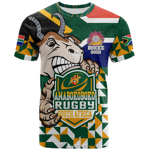 South Africa T-Shirt Custom SA Rugby Springboks Pride 2023 Hexagon Jersey