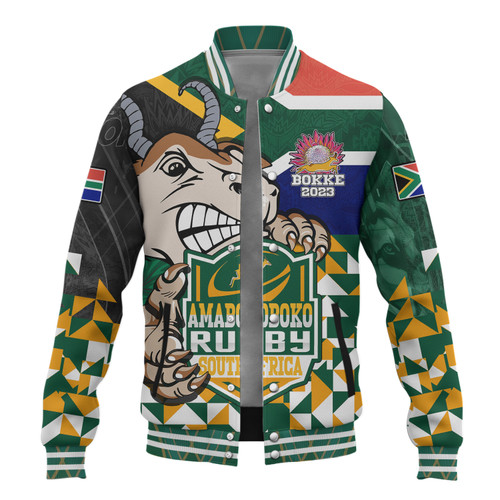 South Africa Baseball Jacket Custom SA Rugby Springboks Pride 2023 Hexagon Jersey