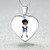 Zeta Phi Beta Necklace Heart Girl Sexy
