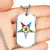 Order of the Eastern Star Military Dog Tag Necklace Shield