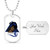 Zeta Phi Beta Military Dog Tag Necklace Dove With Girl