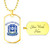 Zeta Phi Beta Military Dog Tag Necklace Rose