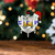 Sigma Gamma Rho Acrylic And Wooden Ornament Shield Christmas Hat Design