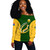 South Africa Off Shoulder Sweatshirt Rugby Protea Flower