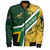 South Africa Zipper Bomber Jacket Bokke Flag Gunge Background
