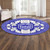 Zeta Phi Beta Round Rug Royal