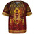 Egyptian Baseball Shirt Anubis Pattern In Red