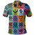 Adinkra Polo Shirt Multi Color Adinkra Symbols