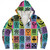 Adinkra Sherpa Hoodie Multi Color Adinkra Symbols