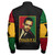 African Zipper Bomber Jacket - African Patterns Malcolm X Retro Zipper Bomber Jacket