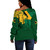 Jamaica Off Shoulder Sweatshirt Stand Up Collar