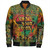 Black History Zipper Bomber Jacket African Map Graffiti All Over