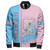 Sigma Beta Xi Zipper Bomber Jacket Quarter Style