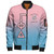 Gamma Phi Delta Zipper Bomber Jacket Letter Greek Life Gradient
