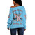Gamma Phi Delta Off Shoulder Sweatshirt Pearl Style Color
