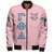 Gamma Phi Delta Zipper Bomber Jacket Custom Sorority Chapter Style Color